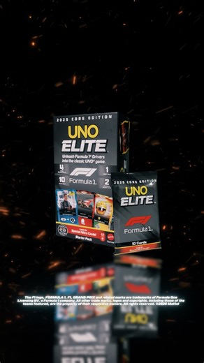 UNO on Instagram: "Go full throttle with UNO Elite @F1. We’re bringing the pace, power, and precision of Formula 1® straight to your hand. Get your crew on the grid — cards have never raced this fast. UNO Elite F1® is now available for pre-sale on Amazon. #UNOElite #F1 #Formula1"