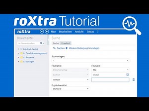 roXtra Tutorial – Erweiterte Suche ausführen (Version 8)