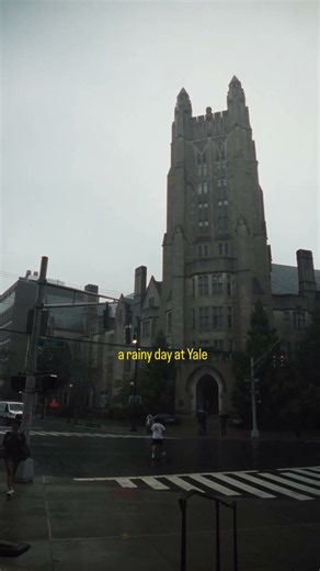 A rainy day at Yale