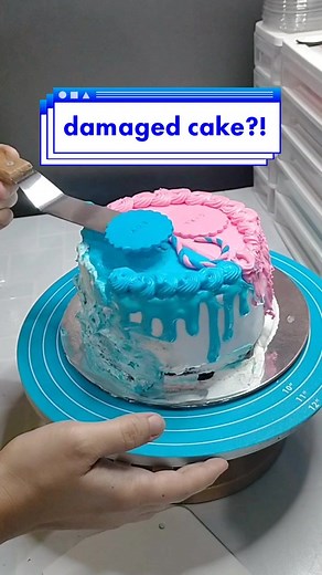 Gender Reveal Cake Making by Our Neighbor
