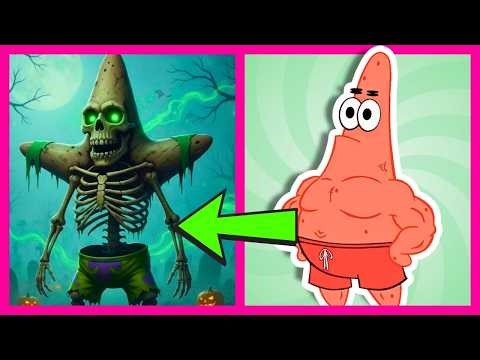 SpongeBob Characters as ☠️ SKELETON MONSTERS | ALL Characters 😱