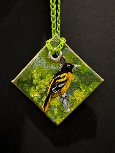 Handpainted Ornament - Oriole on Branch - Etsy Australia