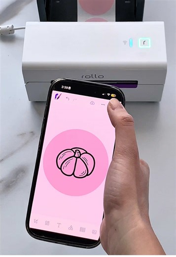 Making fall stickers the easy way (aka with Rollo) 🍁😌 #fallpackaging #thanksgivingstickers #customstickers #packaginginspo