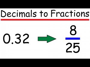 Converting Decimals to Fractions - Math