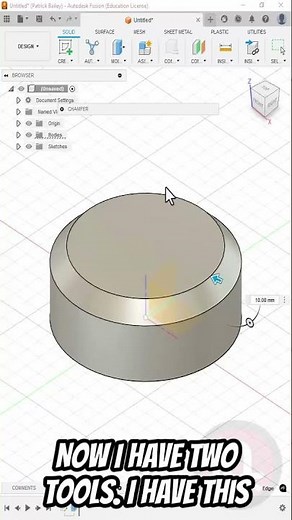 Fusion 360: Chamfer Distance and angle #3dprinting #fusion360tutorial #fusion360