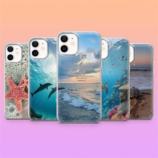 Dolphin Phone Case Ocean Turtle Cover for iPhone 17 Pro, 16E, 15, Samsung S25, S24fe, S23+, A56, A17 Pixel 10pro, 9A 8pro 7A - Etsy