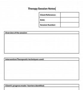 Therapy / Counselling Notes Template - With Cheat Sheet on How to Use It! - Etsy Australia