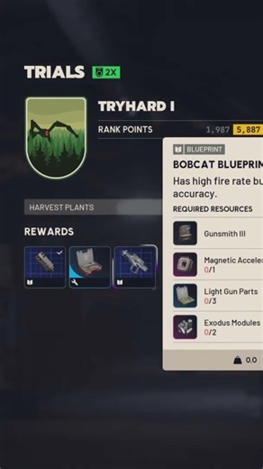 Getting BOBCAT Blueprint from Trials this week in Arc Raiders ! #shorts