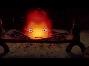 Fire Burning in the Fireplace Of Howl's Moving Castle - ASMR Ambience 1 hour