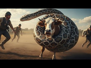 Giant Python Attacks Lonely Cow — Heroic Rescue Saves Her Life!