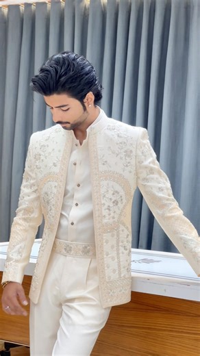 Luxurious 3 Piece Open Jodhpuri ✨ | MAYUR Designer #shorts #jodhpuri #tranding