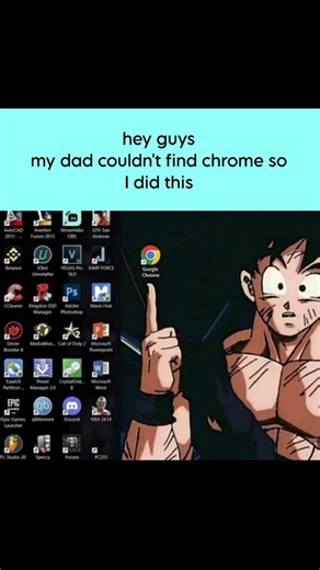 hey guys on Instagram: "hey guys 😂 My dad couldn’t find Chrome… So I did THIS ☝️💀 Dad: ‘Browser kahan hai?’ Me: engineering solution applied 🧠 Dad: ‘Wah beta’ 😌 Not all heroes wear capes… Some just point at desktop icons 😂 Tag your dad who still asks ‘Google open kar de’ 👇 Idea inspired by a meme modified by my own twist"