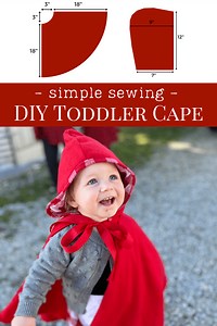 DIY Toddler Cape With Hood - Free Pattern & Sewing Tutorial