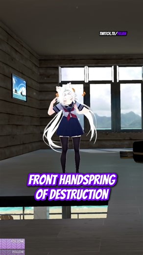 Filian tries to do a front handspring and fails #vtuber #vtuberclips #filian