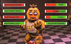 [SFM/FNaF/同人动画] Nightmare VR vs FNAF AR WITH Healthbars