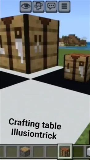 comment next build, crafting table illusion trick #viral #minecraft #trending #gaming #building