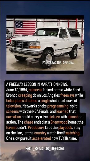 The Bronco chase rewrites live TV #MediaHistory #popculture