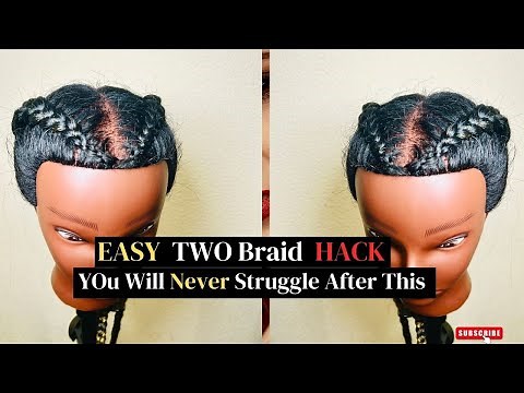 The EASIEST Way to Get PERFECT TWO BRAIDS | Simple Hack | No More Struggles