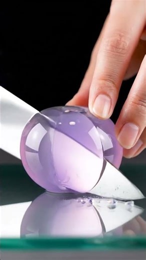 Glass Plum ASMR: Delicate Slices & Tinkling Shards