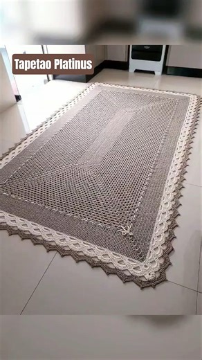 PLATINUS rectangular crochet rug, step by step by Samuel Muleke Artisan