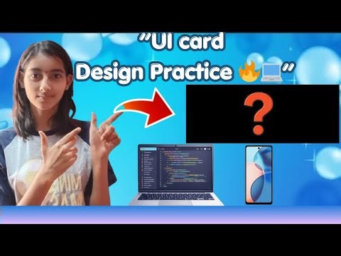 “UI card Design Practice Vlog | My First Card Design 😱🔥”