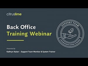 The new Back Office | Training webinar