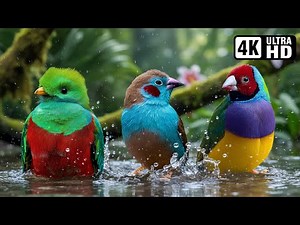 Joyful Birds Playing in Water | Nature's Most Exquisite Birds for Ultimate Relaxation | Calm Time