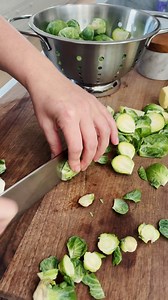 Hands down the best Brussels you’ll make in your entire life 💚 and should absolutely be part of your #Thanksgiving https://whatsgabycooking.com/sauteed-brussels-sprouts/ | What's Gaby Cooking