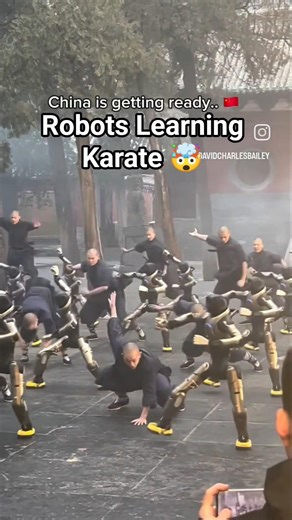 Chinese Robots Learning Karate WTF!? #ROBOTS #military #KARATE #FYP #CHINA #USA #VIRAL #SHORTS #FYP