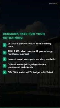 Denmark Will Pay to Retrain You for a New Career — For Free 🎓 #shorts #denmark