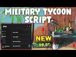 *NEW* Military Tycoon Script (PASTEBIN 2025) (AUTOFARM, AUTO BUILD, INFINITE MONEY, KILLAURA)