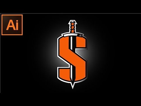 How to Make a Sword Icon Logo Design in Illustrator - Adobe Illustrator CC Tutorial
