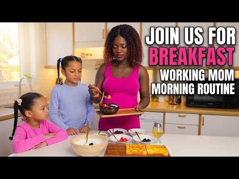 Before work breakfast routine | quality family moments with daughters