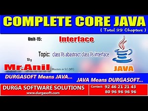 Core Java || Interface || class Vs abastract class Vs interface