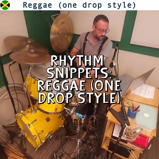 Rhythm snippets: Reggae (one drop style) #reggae #onedrop #batteriajazz #drummer #shorts