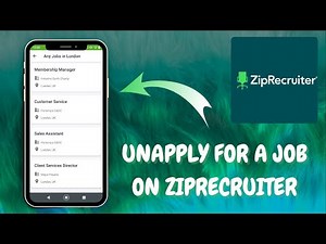 How to Remove a Submitted Job Application on ZipRecruiter - Here's How - 2025