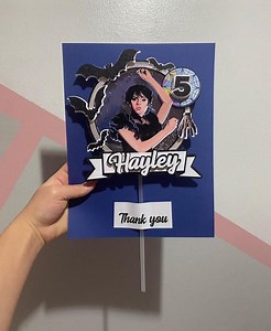 Wednesday Addams Shaker Cake Topper - Etsy