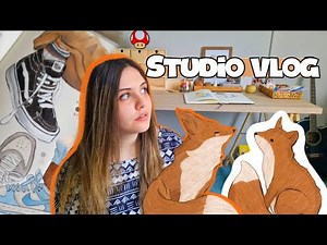 Stúdió vlog! Digitális rókás rajzok más stílusban! Matrica készítés! Vázlatfüzet gyakorlás!