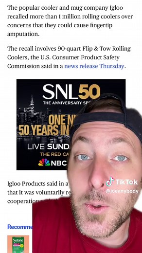 Igloo Recalls Over 1 Million Coolers for Amputation Risk