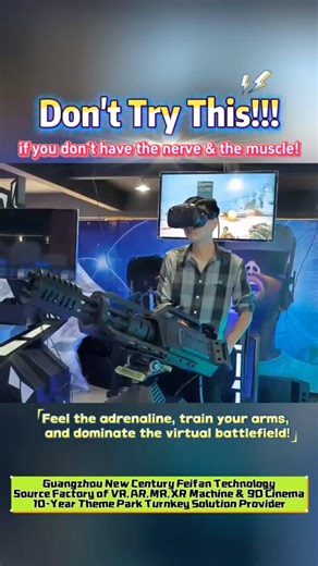 Can you handle a VR Gatling gun? The ultimate muscle & endurance challenge for true action lovers!