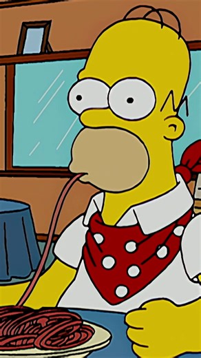 The Simpsons on Instagram: "May your day be filled with carb-loaded chaos. #NationalPastaDay Stream #TheSimpsons on Disney+! | S19E5."