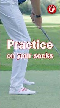 Practice Golf on your socks for a perfect balance #golf #golfswing #golftraining #footwork
