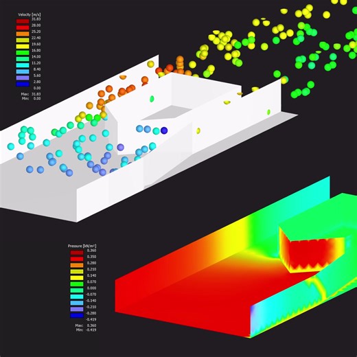 🔔 Particle Flow Through Small Tunnel | CFD Model for RWIND 2 Tunnel vision? Instead, take a look at the model of a particle flow through a small tunnel in the wind tunnel simulation of the RWIND 2 software. 🤩 Sounds interesting? Download the model for free! ❗By the way❗ RWIND 2 is available as a stand-alone program or interoperably with RFEM and RSTAB. Your new software is just a breath of wind away from you: https://www.dlubal.com/en-US/products/stand-alone-structural-analysis-software/rwind 