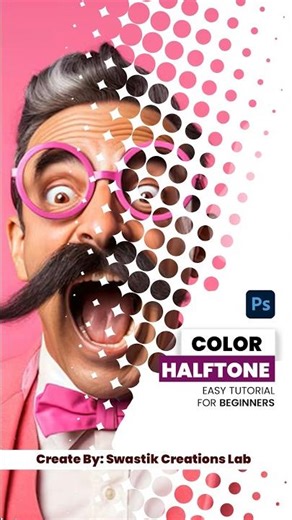 🔥 Color Halftone Effect in Photoshop! | Try This Trendy Design Now #shorts #reels