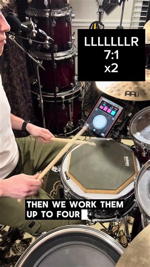 Hand Speed Exercise: Left Hand Ladder #drums #drumlessons