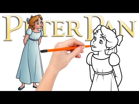 How to draw Wendy Darling, an English girl living in London - Peter Pan
