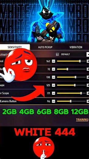 🤒white 444 sensitivity 😱Ob49 Update Free Fire Sensitivity 🌚 After Ob49 Update Sensitivity |