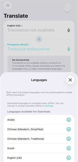 Translation Language Change iOS 26.3.1