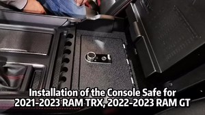 Center Console Gun Safe - Console Gun Vault Compatible with Dodge Ram TRX 2021-2024, High Security Armrest Lock Box with 4-Digit Lock