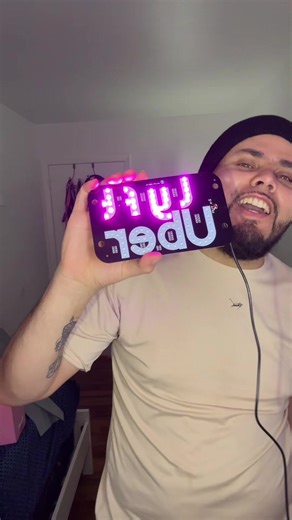 Sing Uber Lyft Driver ride Share LED Light Sign for Car, Universal